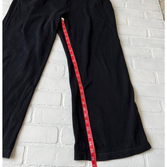 Lauren Ralph Lauren Wide Leg Elastic Black Lounge Pants Coastal Grandma-sz PL - Picture 3 of 5